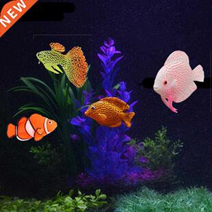 Dark Artificial Aquarium Glow Ornament The Goldfish Fish