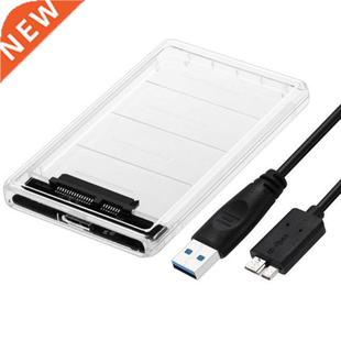 HDD Case Box External inch SSD USB Transparent SATA 2.5