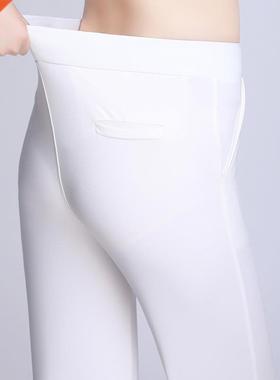 2021 New Summer Women Casual White Black Pants Capris Fashio