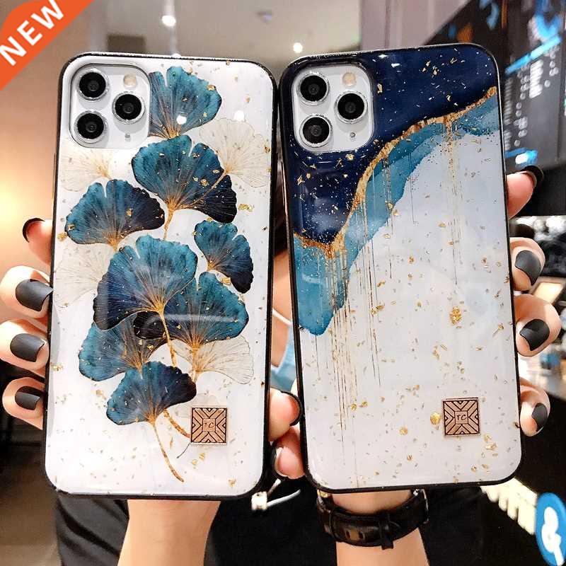 Luxury Gold Foil Phone Case For iPhone 11 12 13 mini Pro Max