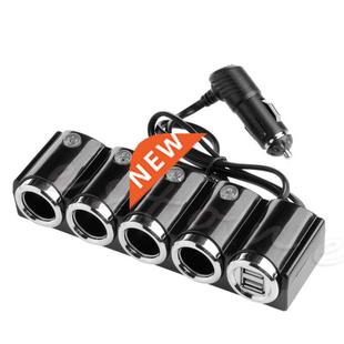 USB Cigarette 4 Way Car Lighter Socket Splitter Charger Powe