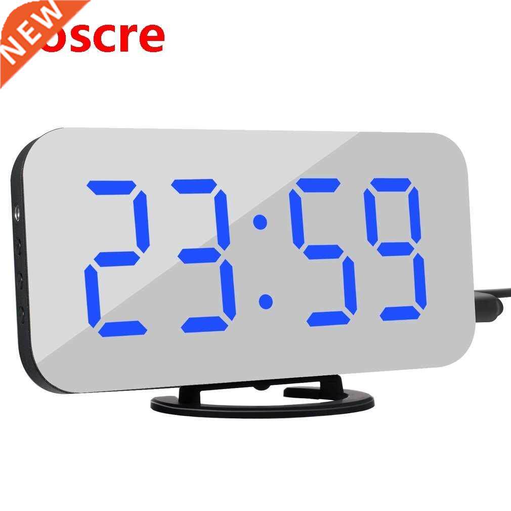 LED Digital Alarm Clock Creative Mobile Phone Charging Mirro