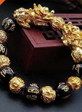 New Arrival Golden PIXIU Bracelet for Women Men Beads Coupl