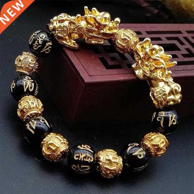 New Arrival Golden PIXIU Bracelet for Women Men Beads Coupl