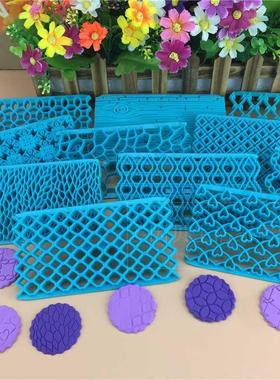 0 style Fondant Embosser Flower Cookie Cutters Biscuit Mold