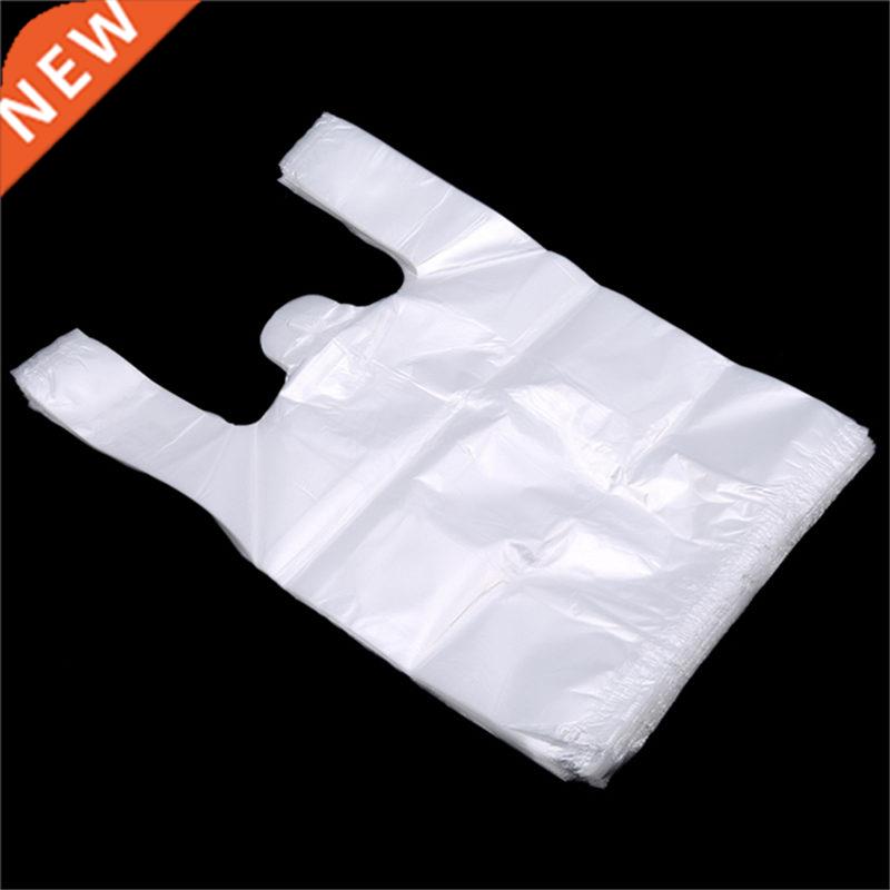 100Pcs Supermarket Plastic Bags With Handle Useful Plastic S