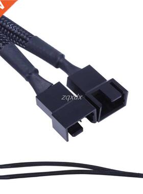 1 To 2 Way Y-Splitter Sleeved 4-Pin PWM Connector Cooler Fan