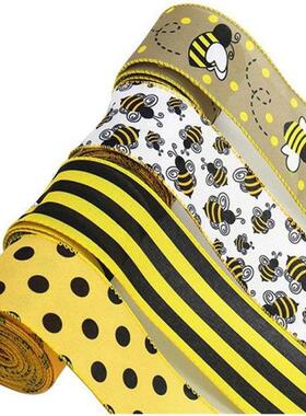 26 Yards Bee Wred Edge Rbbon 2.5n Wde Hessan Rbbon Cra