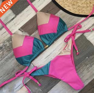 Mujer Brazilian thong String set 2019 bikini Halter bikinis