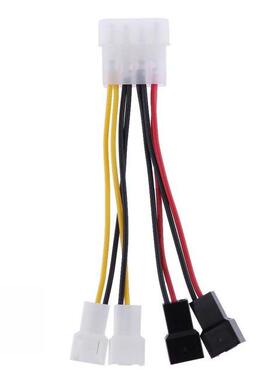 1pcs 4-Pin Molex to 3-Pin fan Power Cable Adapter Connector