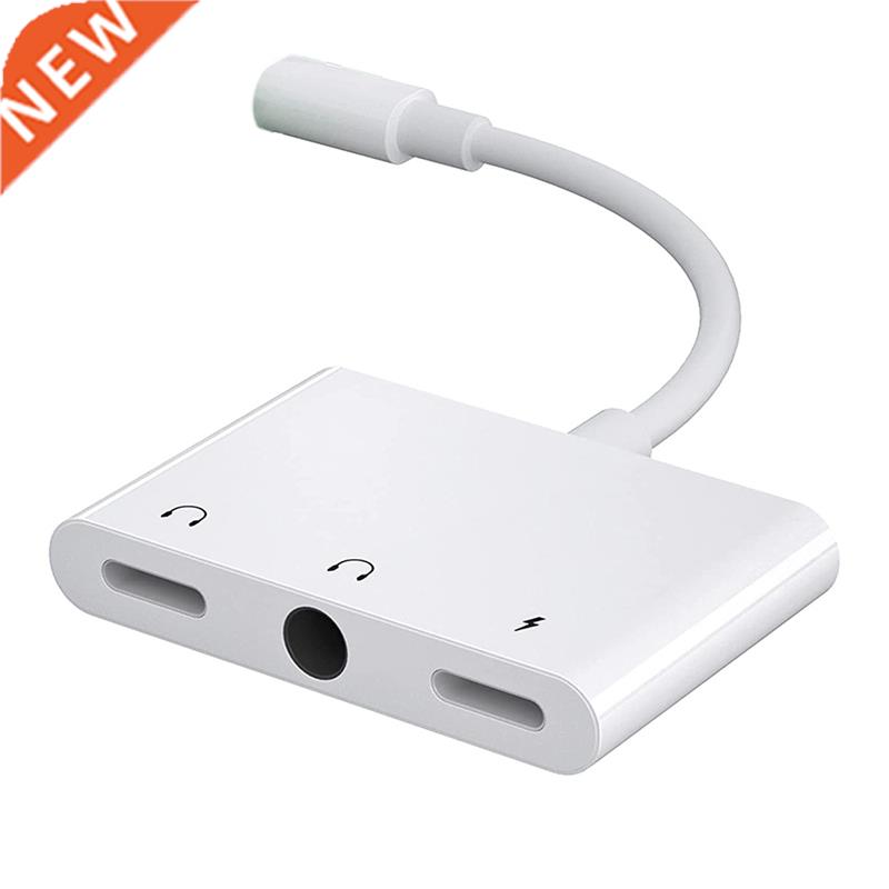 Headphone Adapter with Charger, 3.5mm AUX Audio Charger Spli