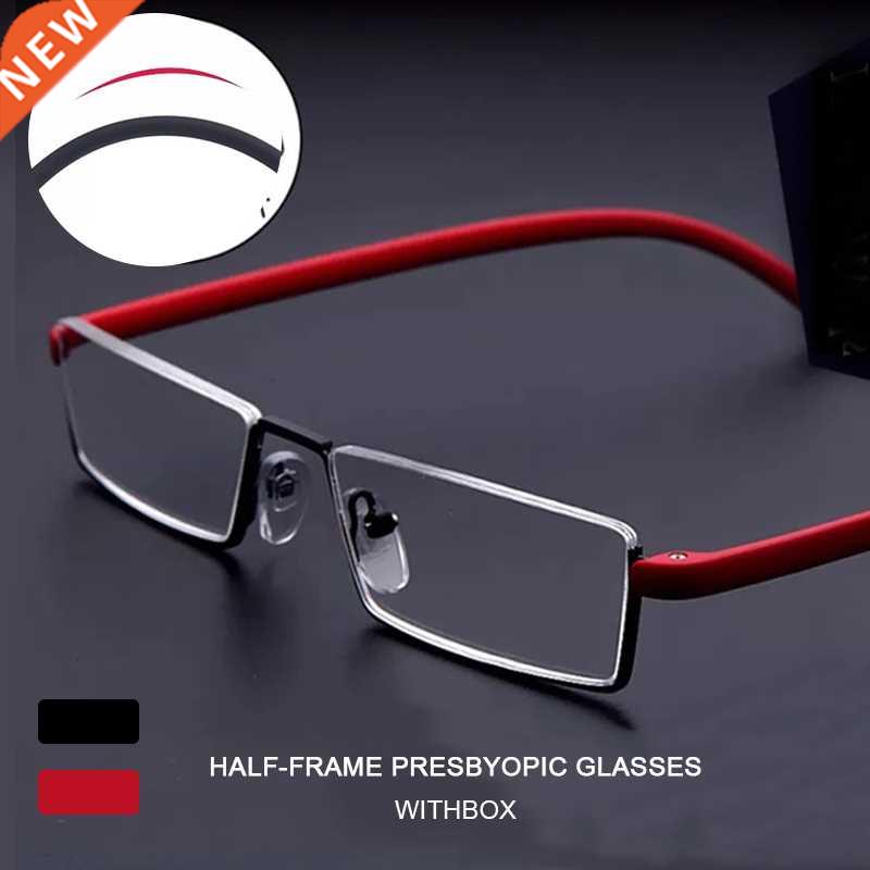 Gafas de lectura de Metal con luz azul para hombre, anteojos