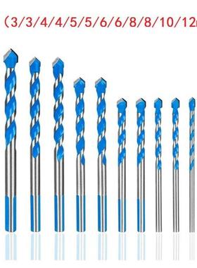 12Pcs Tile Drill Bits Set 3/4/5/6/8/10/12mm Carbide Tip Glas