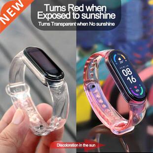 For Strap Color Change Xiaomi Band Transparent
