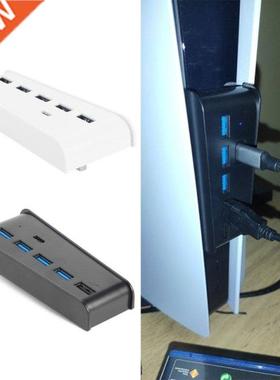 For PS5 6 in 1 USB Hub USB Splitter Expander Hub Adapter wit