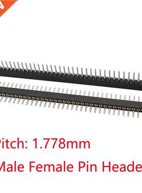 2Pcs 1.778mm 1x40 Single Row Male Female Straight Breakaway
