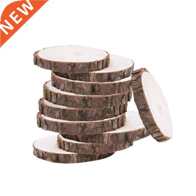 10pcs 10-12CM Wood Log Slices Discs Wooden Craft Embellishme