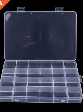 24 Compartments Plastic Box Case Jewelry Bead Storage Contai