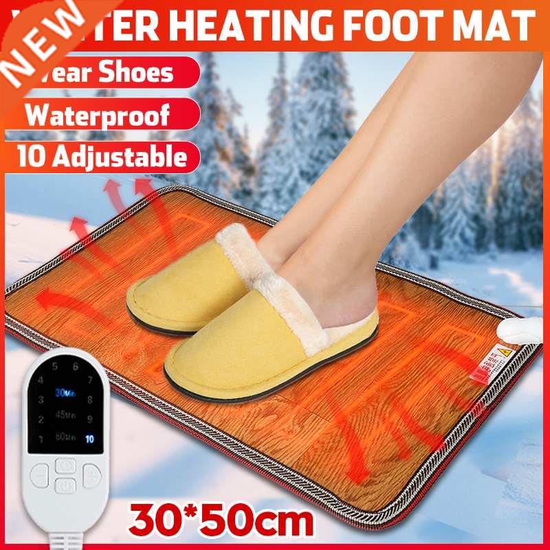 10 Gear Adjustable Leather Heating Foot Mat Warmer Electric