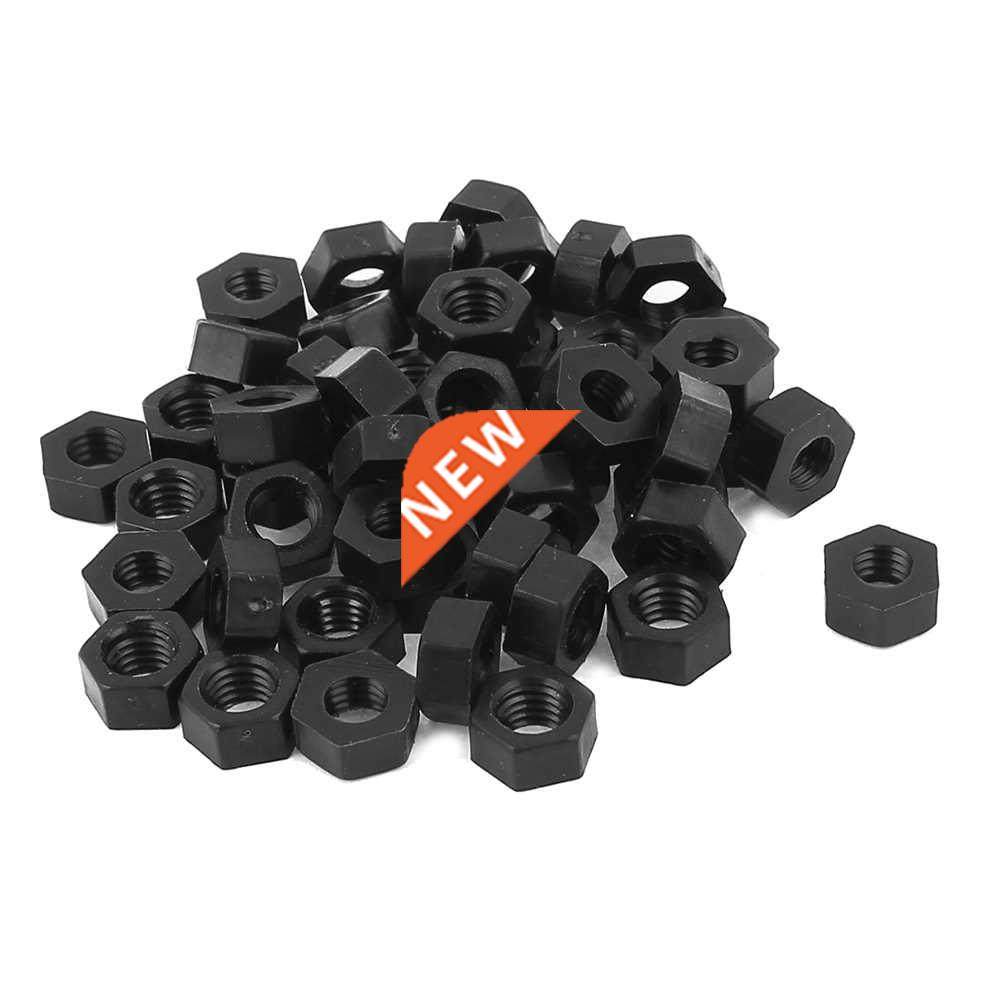 Metric M6 Thread Insert Lock Screw Fastener Nylon Hex Nuts B