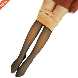Women Stockings Warm Legs Leggings Translucent Fleece Fake
