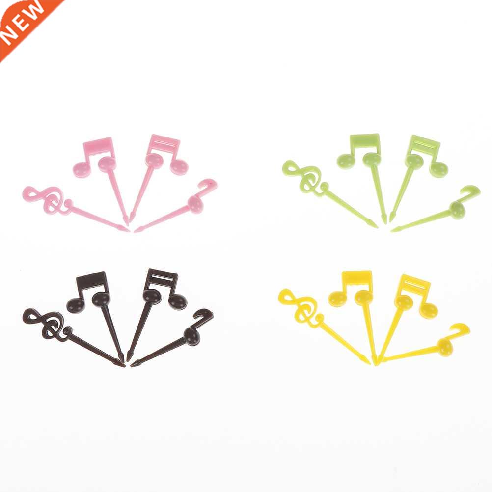 16pcs/set Funny Musical Note Shape Fruit Fork For Cake Desse