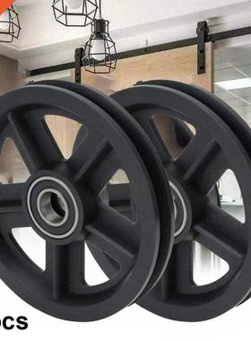 2Pcs Sliding Barn Door Hardware Rollers Door Pulley Wheels H