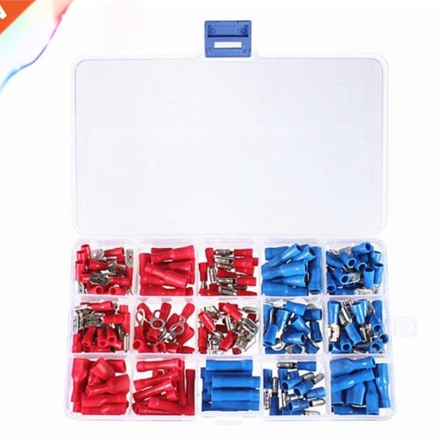 200Pcs Assorted Insulated Spade Crimp Terminal Butt Electric