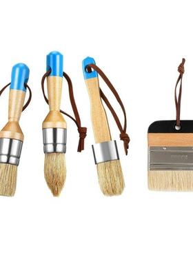 4 Peces Chalk and Wax Pant Brushes Brstle Stencl Brushes