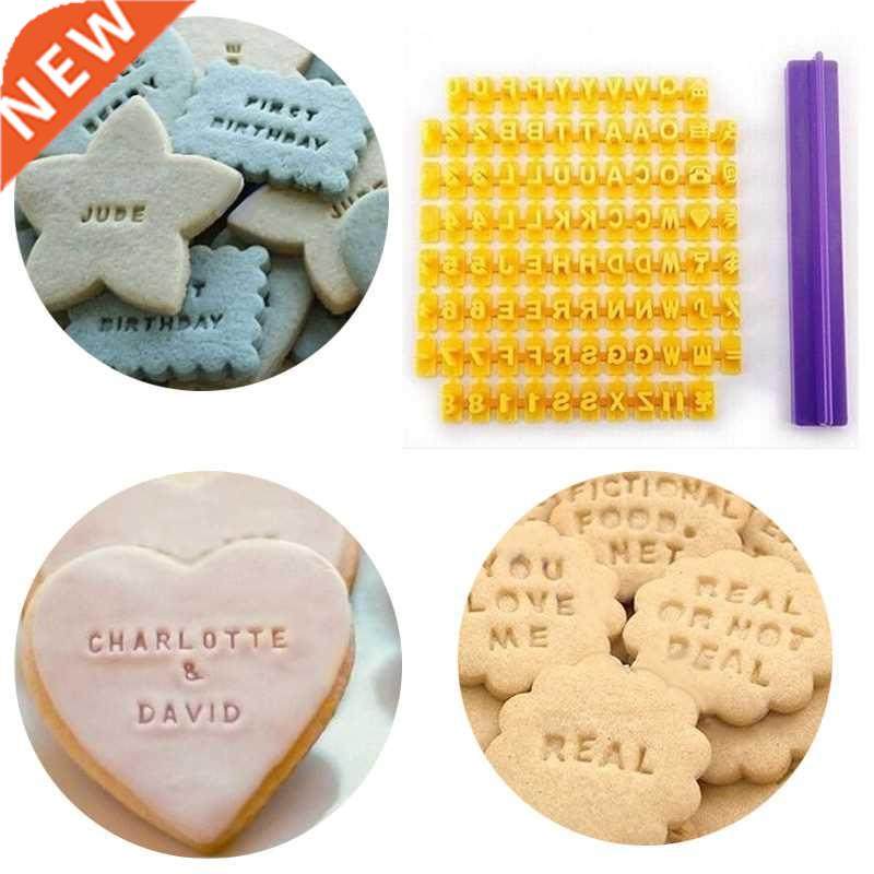 Alphabet Letter Number Cookie Press Stamp Embosser Cutter Fo