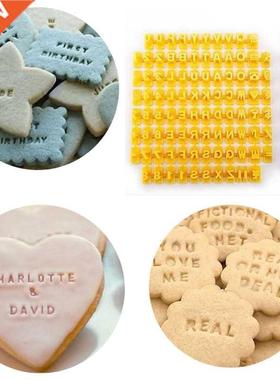 Alphabet Letter Number Cookie Press Stamp Embosser Cutter Fo