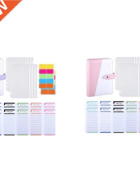 A6 PU Binder with Budget Sheets A6 Binder Pockets Cash Envel