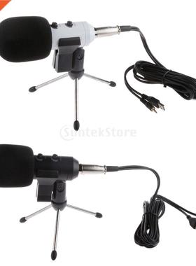 USB Studio Condenser Recording Microphone Mic w Desktop For