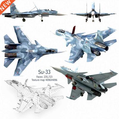 4D Su-33 Carrier-based fighter Assembly Aircraft Model Puzzl