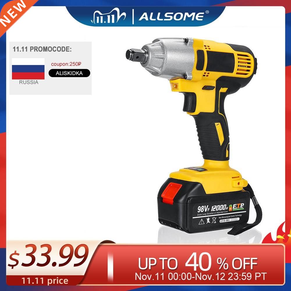 98VF 320Nm 12000mAh Cordless Electric Impact Wrench Drill Sc