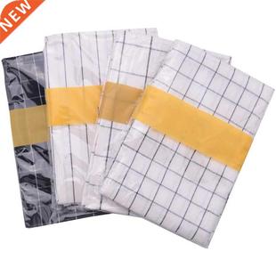 4Pcs Cotton Table Napkins Cloth Grid Tea Towel Absorbent Sco