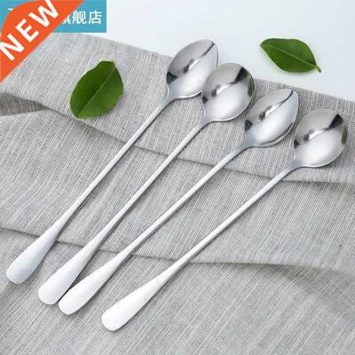 1PC Long Handle Round Spoons Stainless Steel Coffee Scoop Ki