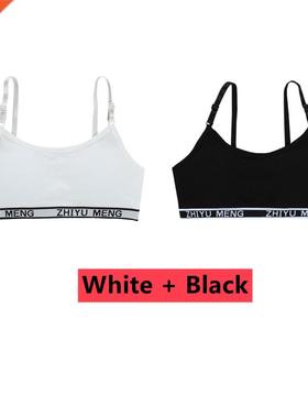 2PC Sports Bra for Kids Cotton Training Bra Teen Girls Under