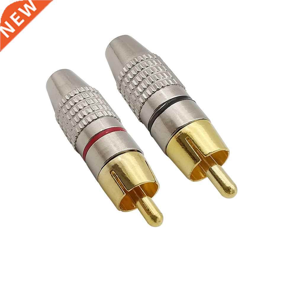 2/4/10Pcs Black &ap;ap; Red RCA ale Connector Solder-free RC