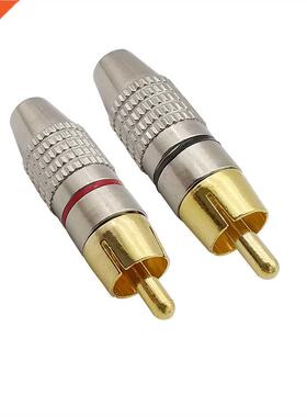 2/4/10Pcs Black &ap;ap; Red RCA ale Connector Solder-free RC