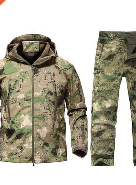 Outdoor Tactical Military Jacket Men TAD Softshell Fleece Ca