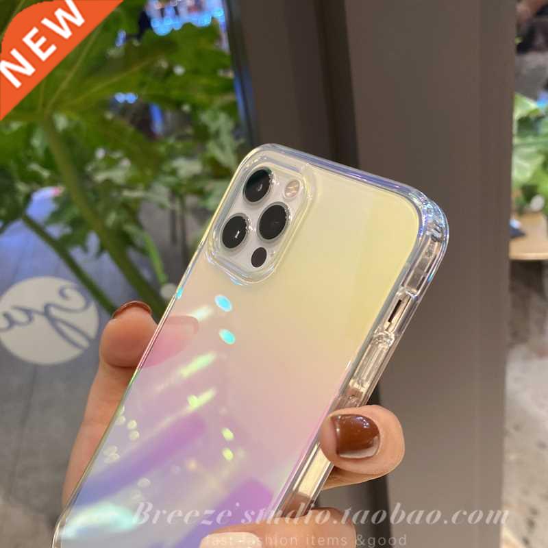 High quality Suer Rainbow laser soft silicon Phone Case Fo
