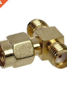 SMA Male to Two SMA Female Triple T RF Adapter Connector 3 W