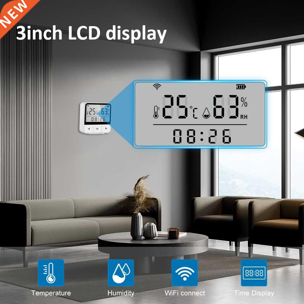 WiFi Temperature Humidity Sensor with Alarm APP Voice Contro