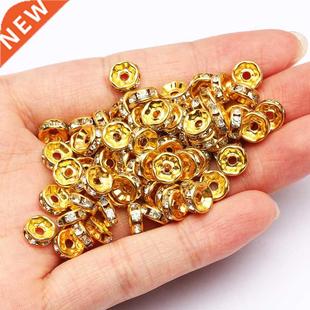 Crystal Roun Rondelles Beads Rhinestone 10mm lot 50Pcs