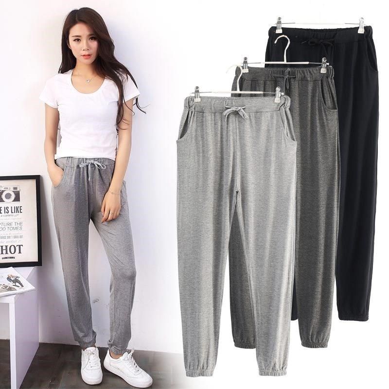 瑜伽服运动套装末代尔棉质长裤女士宽松大码直筒健身房运动跳操裤|ruв категории Женская одежда, брюки, брюки - от Buy2taobao.com для оказания профессиональной услуги покупки агента Taobao