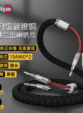 桥界（bridgee）XCS-SPK 发烧级镀银香蕉头喇叭线家庭影院音频线