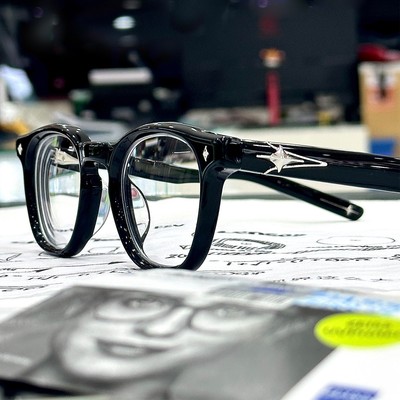 新款gm黑框眼镜男许光汉同款vonzo粗框眼镜框镜架女近视可配度数