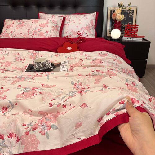 海棠花开浪漫婚庆四件套