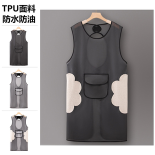 TPU坎肩围裙防油防水定制厨房家用2025新款超好看的夏季薄款时尚